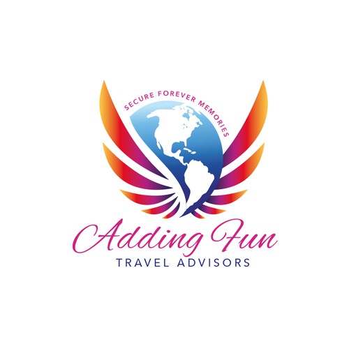 Bold, Colourful Concept Logo for a Travel Advisor