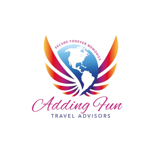 Bold, Colourful Concept Logo for a Travel Advisor
