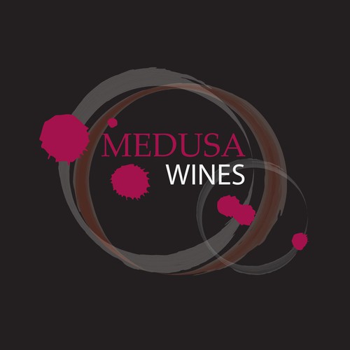 Abstract and Modern Wine Logo