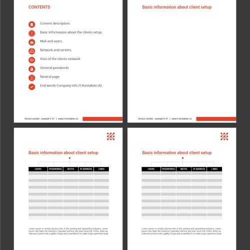 Documentation Template for IT systems and companys