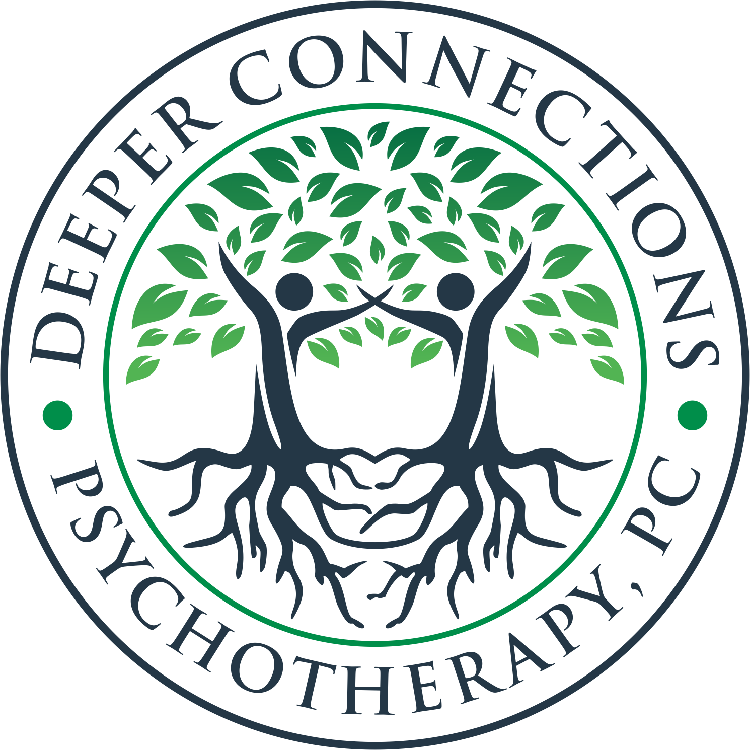 Design a therapist logo to represent the process of making connections