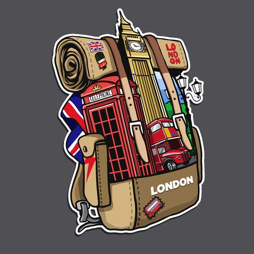 London traveler sticker