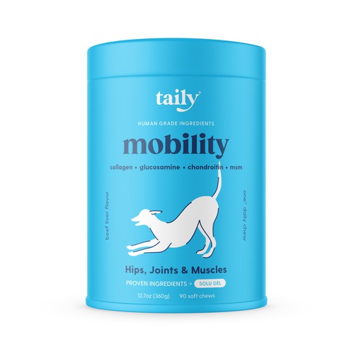 Design a modern look on pet supplement labels