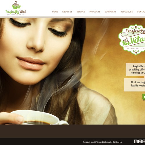 Tragically Vital the Fresh Coffee Co. needs a new website design