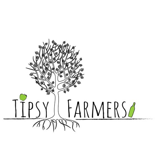 logo for apple growing farm for cider market