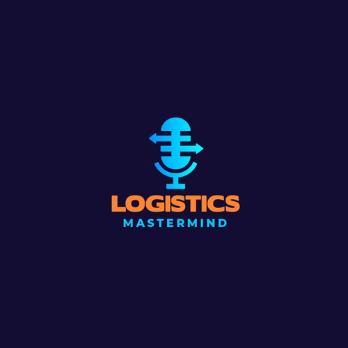 Cool logo for freight forwarding and logistics podcast