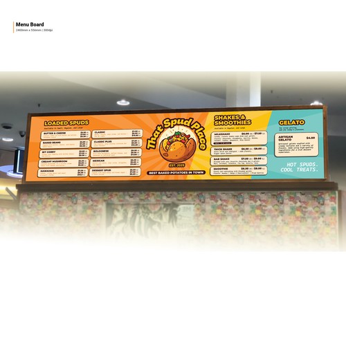 Menu Board: That Spud Place