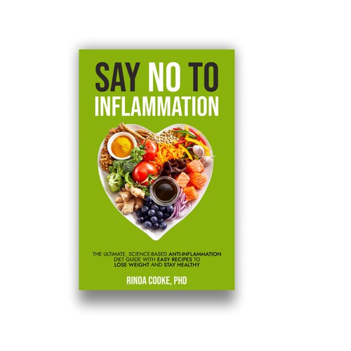 Book cover design for book about anti-inflammation foods and diet