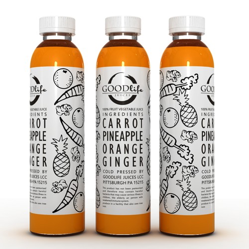 Create label for local carefully crafted, organic cold pressed juice company.