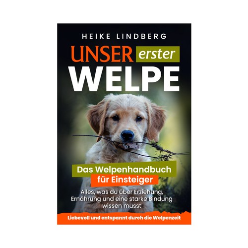 Design Cute and serious cover for a puppy handbook