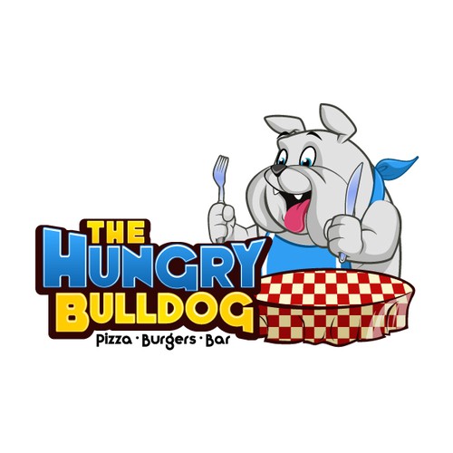 Create the next logo for The Hungry Bulldog