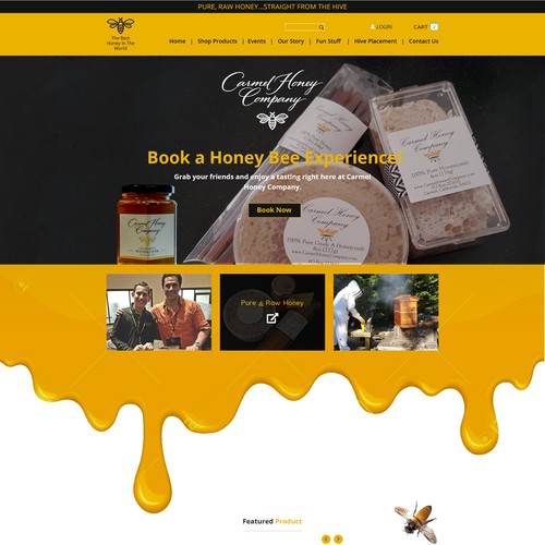 Homepage Concept of Honey Company