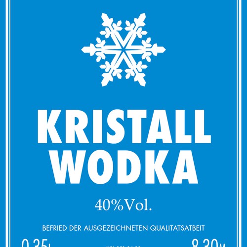 product label for Kristallwodka