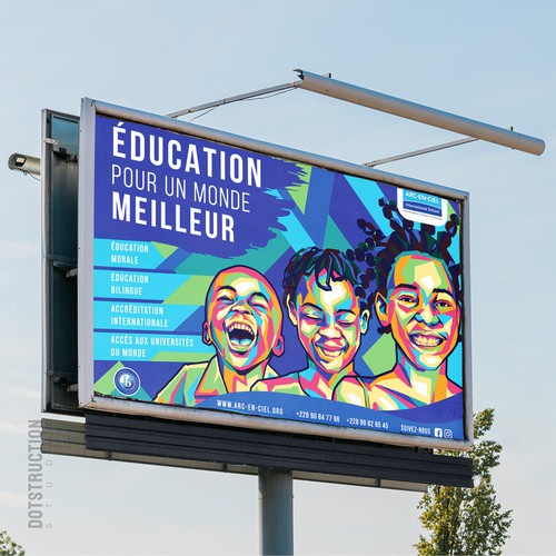 Proposed billboard design for Arc-en-Ciel International School
