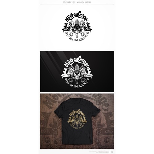 create a cool & nice, old school, crazy ape logo for our Monkey Garage
