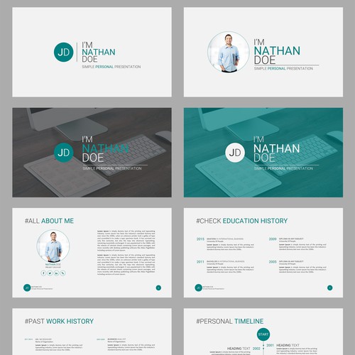 Personal presentation template