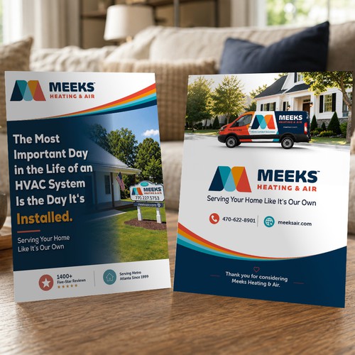 Modern HVAC company brochure & sales booklet design
