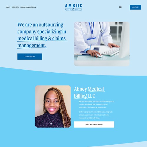 Medical Billing Company/ Squarespace website