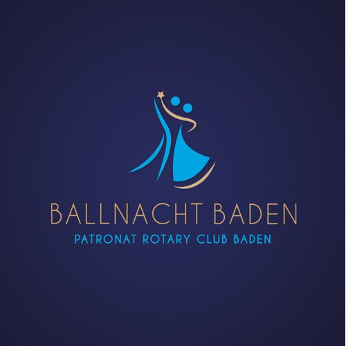 Logo design for the charity event BALLNACHT BADEN of the Patronat Rotary Club Baden in Switzerland