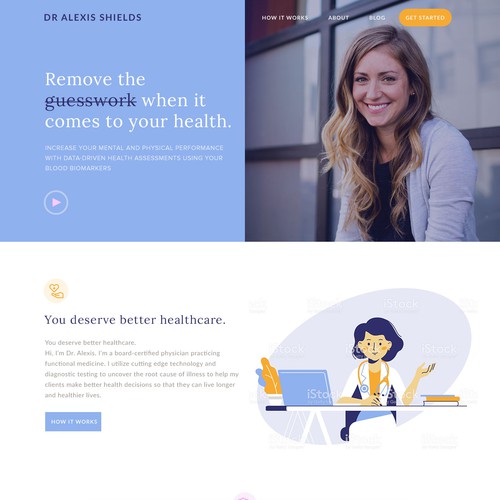 Concierge doctor website design 
