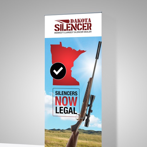 Banner design for Dakota Silencer.