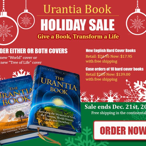 Create a holiday banner ad for The Urantia Book