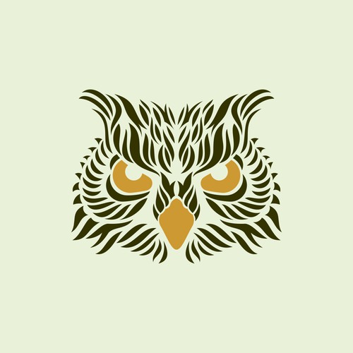 OWL HEAD ILLUSTRATION