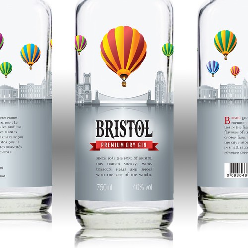 Innovative Label for New Premium Bristol Gin