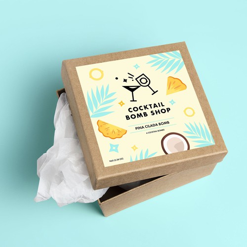  Design a fun and refreshing packaging for Cocktail Bomb Shop