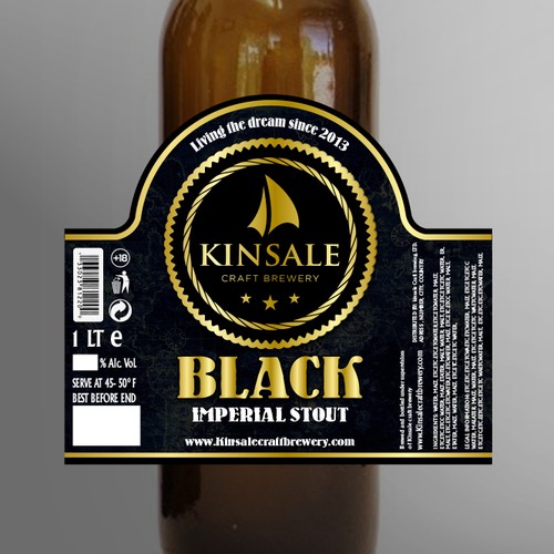 Product labels for new range of beers (Kinsale Craft Brewery)