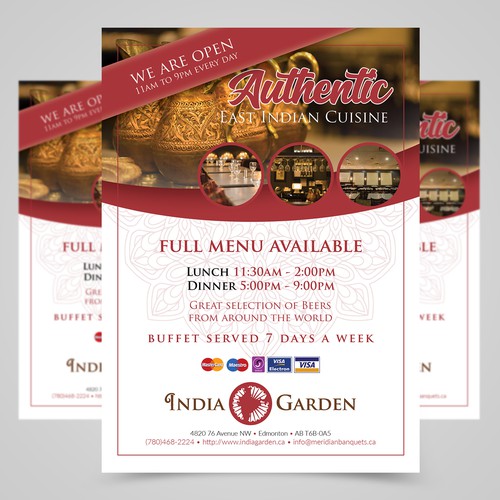 India Garden Menu/Flyer Design