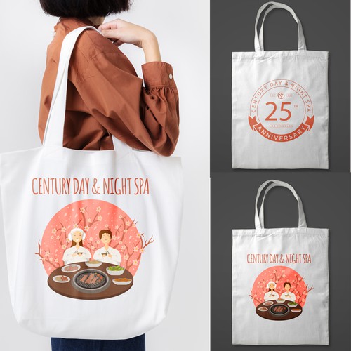 Korean restautant illustration for tote bag