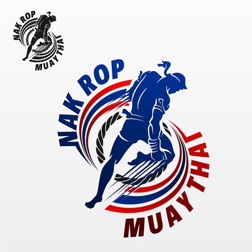 bold and masculine logo for NAK ROP MUAY THAI