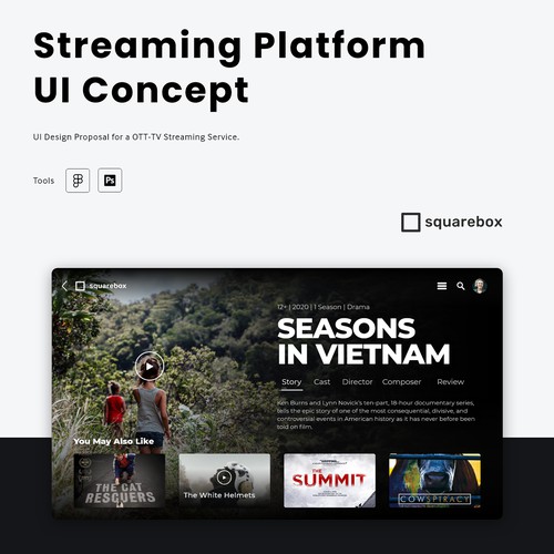 Streaming Platform UI Proposal - Squarebox