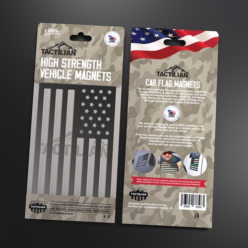 Stand-out Patriotic Vehicle accessory packaging
