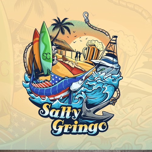 T-shirt Design for Salty Gringo