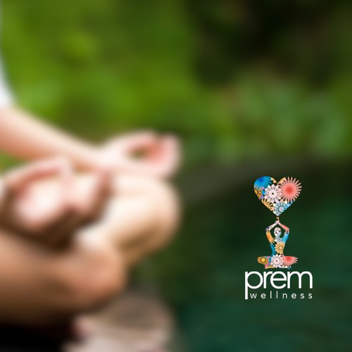 Create a logo for Prem Wellness (essential oils, energy healing & Kundalini yoga/meditation)