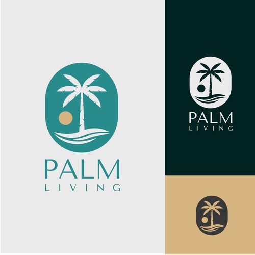 Modern and warm logo for Palm Living 