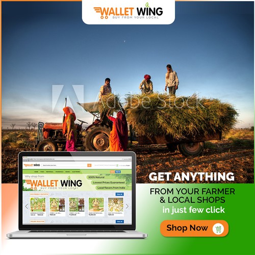 Banner ad for Walletwing