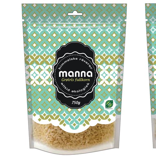 manna - design a label for a wide range of organic products