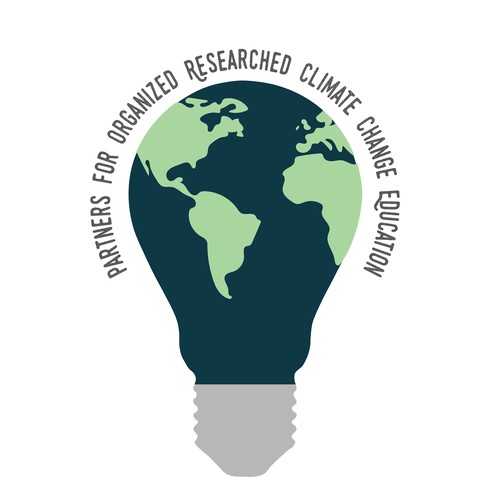 Partners for organized research climate change education logo concept