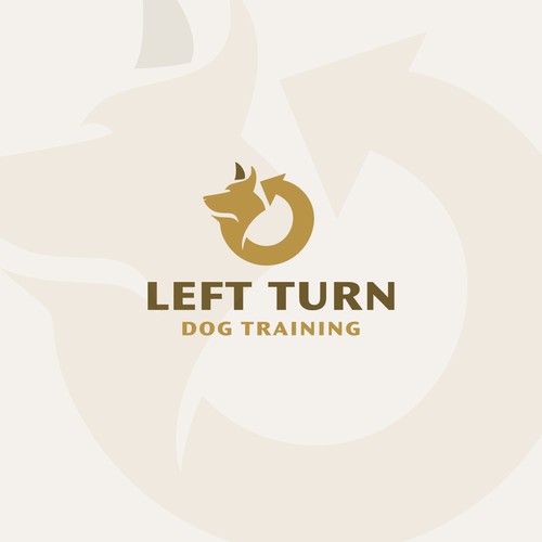 Logo concept for Left Turn Dog Training