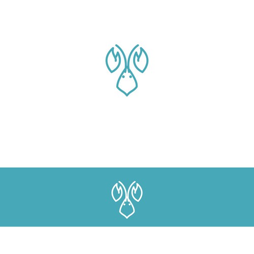 minimalist shrimp logo