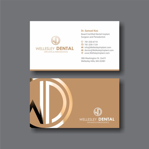 Business card for a dental office