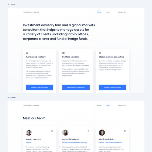 Light, clean, and minimalist landing page design