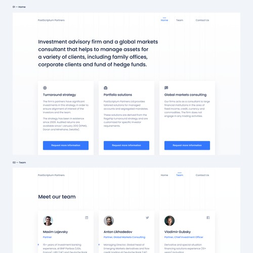 Light, clean, and minimalist landing page design