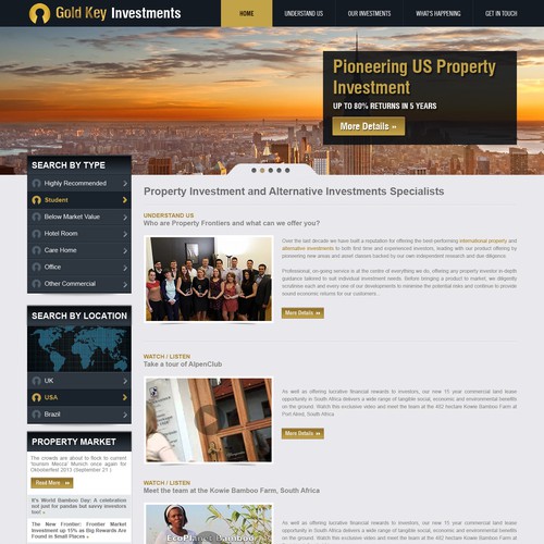 Gold Key Investments needs a new website design