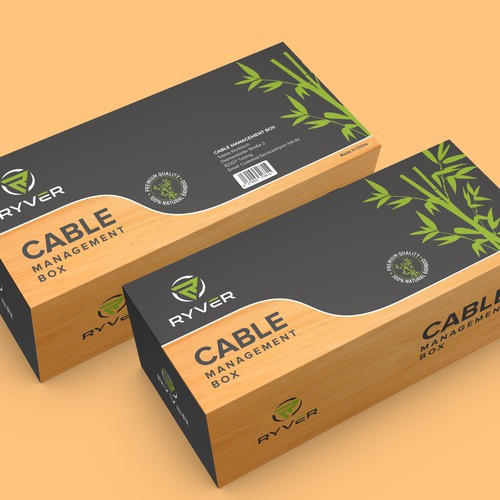 Product Colorbox Package for a Bamboo Cable Box to sell on Amazon