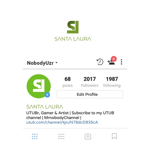 Santa Laura Instagram logo design