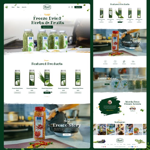 Shopify Website for Fresco Flavors